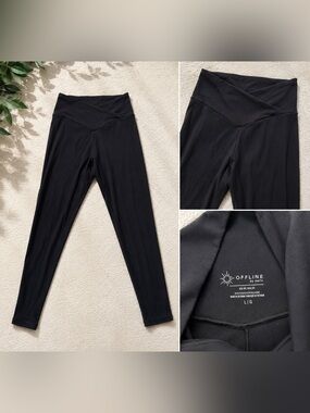 aerie Black High-Waist Crossover Leggings